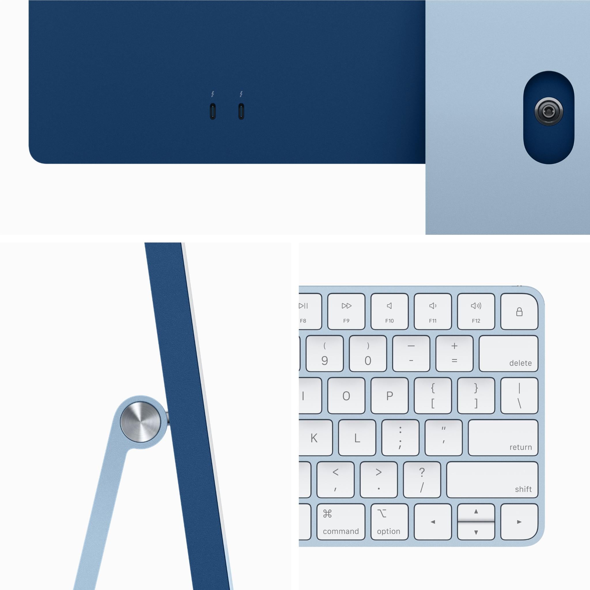 Apple iMac 24-inch with Retina 4.5K Display, M3 Chip 10-Core GPU, 512GB SSD (Blue) - 2023 Model | All-in-One Desktop Computer for Home Office, Graphic Design & Video Editing