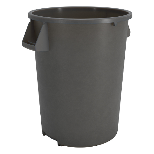 Carlisle 84102023 20-Gallon Bronco Round Waste Bin & Food Container - Gray | Heavy-Duty Trash Can for Restaurants, Kitchens & Outdoor Use