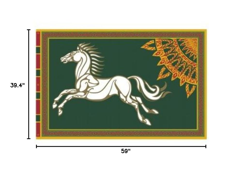 LOTR Rohan Flag 59x39.4 Inch - Middle Earth Decor for Fans