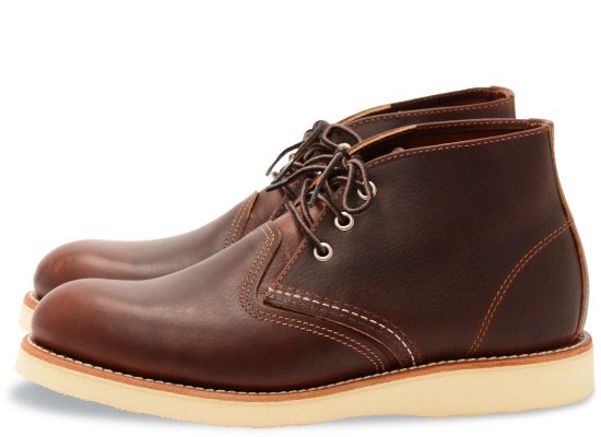 Men's WORK CHUKKA 3141 Leather Boots - Briar Oil Slick Finish - Durable & Comfortable for Work, Casual Wear & Outdoor Activities