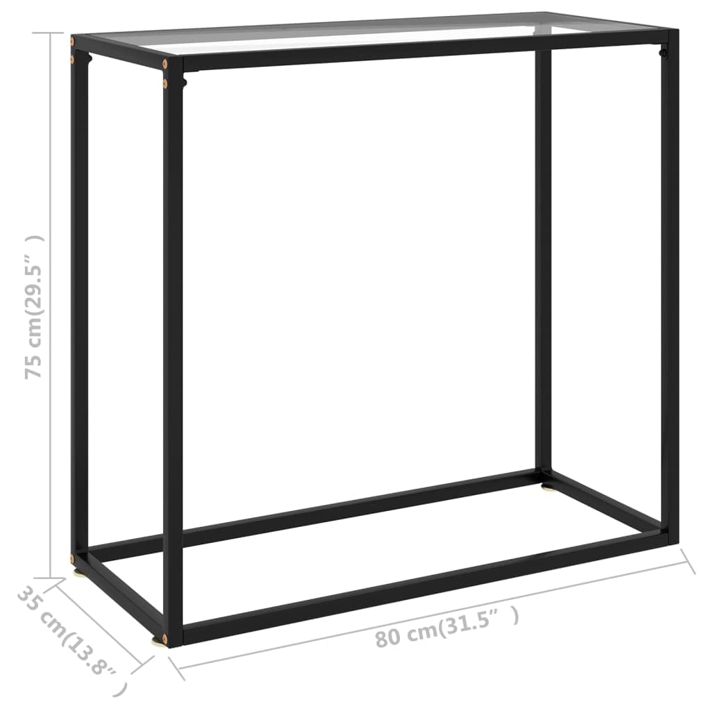 Modern Glass Console Table - 31.5