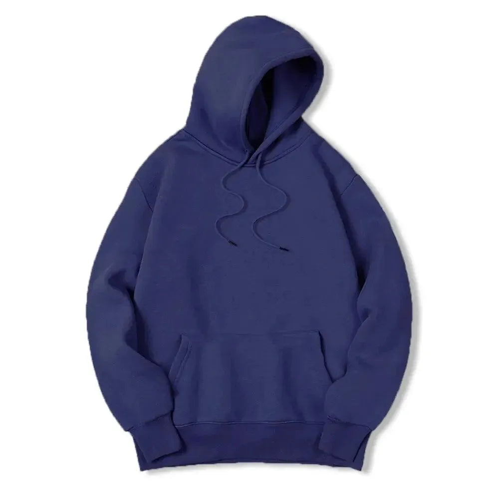 Men's Solid Color Casual Hoodies - Comfortable Pullover Sweatshirt for Everyday Wear, Gym, and Outdoor Activities