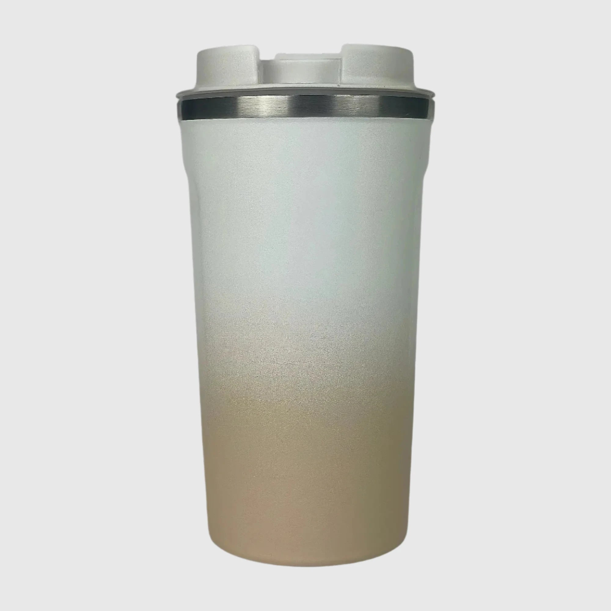 Pastel Beige Insulated Travel Coffee Mug - 500ml Stainless Steel Vacuum Flask for Hot & Cold Drinks - Perfect for Commuting, Camping and Office Use