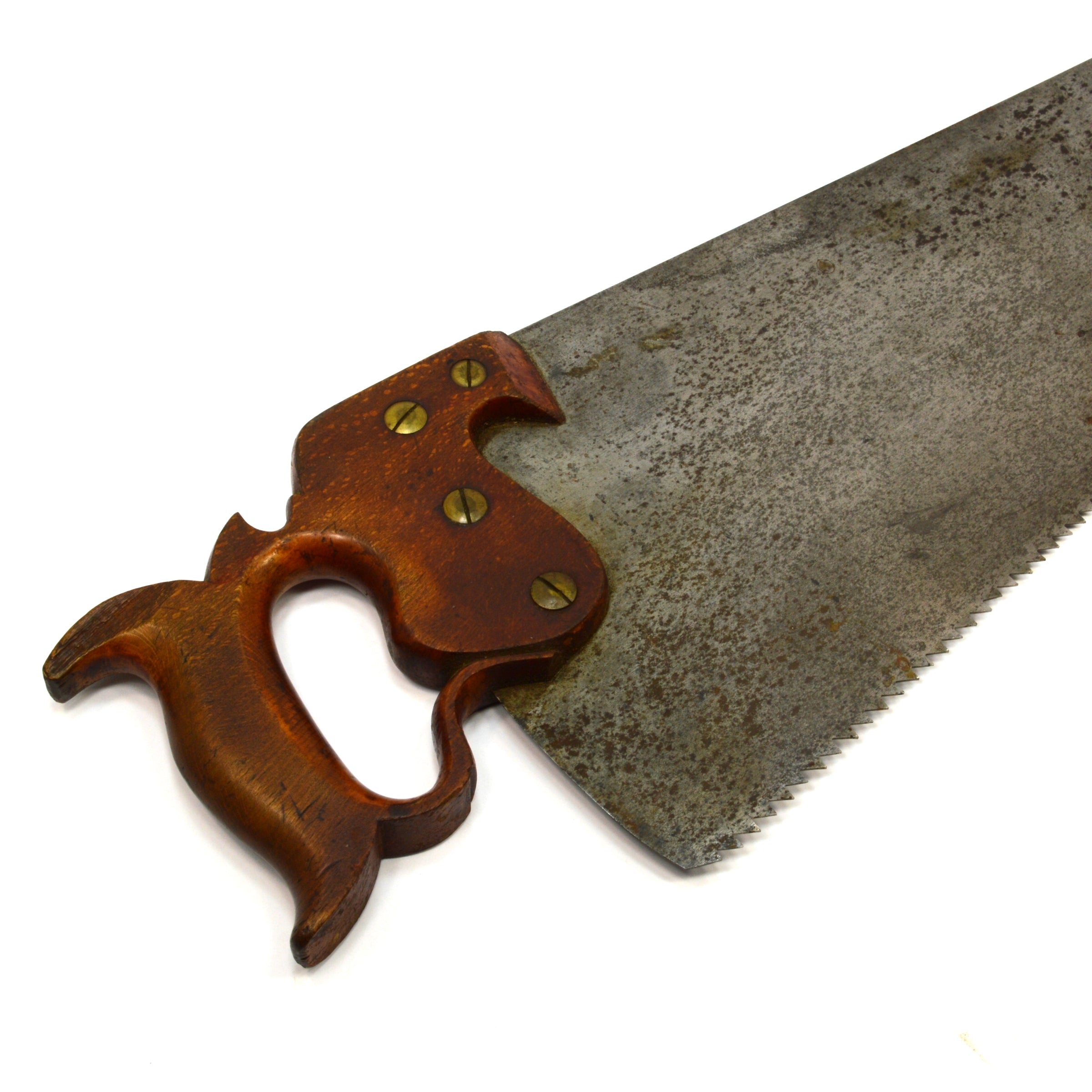 Antique Richardson Brothers No. 7 Rip Saw - 4 1/2 PPI Straight Back Hand Saw - 19th Century Vintage Tool for Woodworking & Carpentry Projects