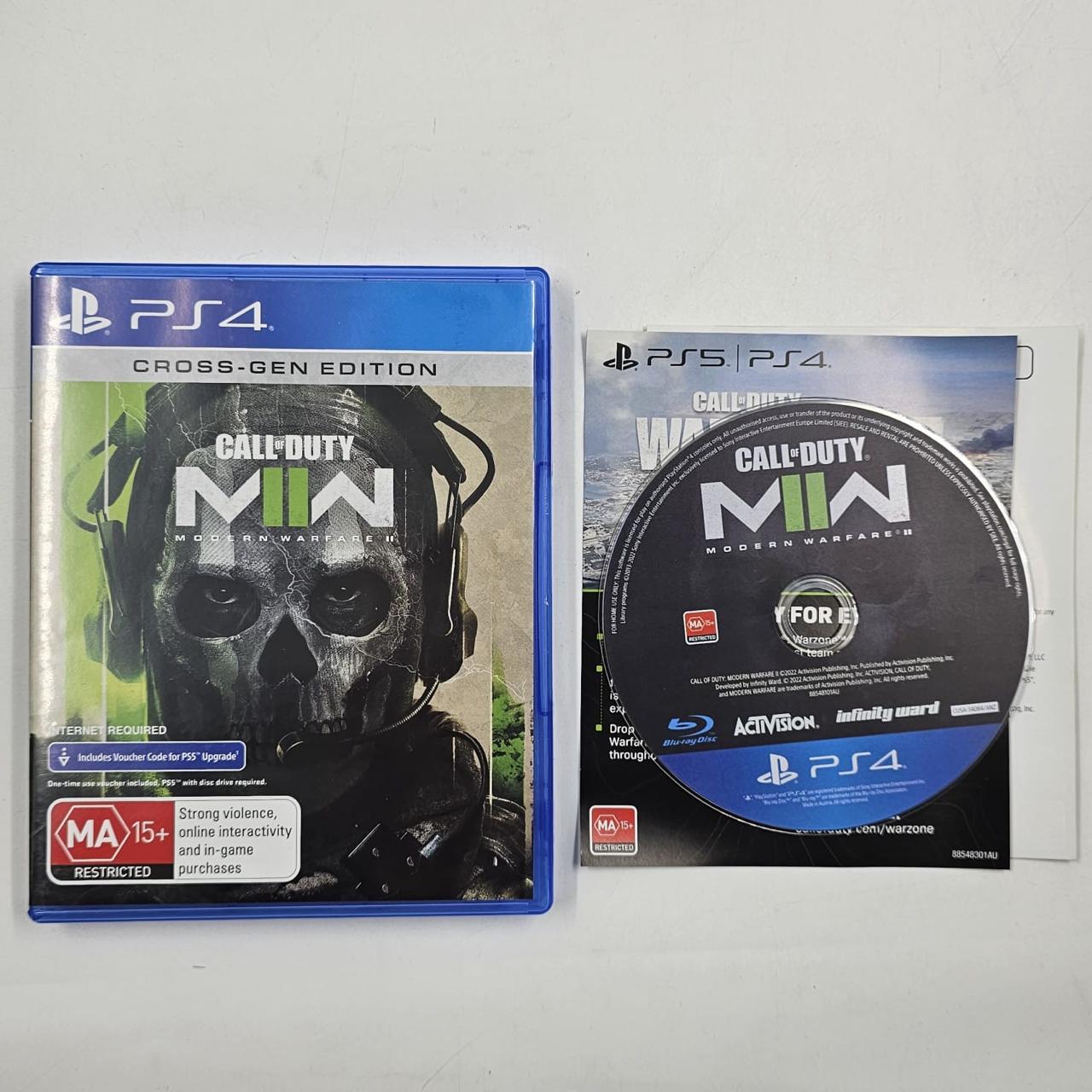 Call of Duty Modern Warfare II PS4 Cross Gen Edition - PlayStation 4 Game with Manual | First-Person Shooter Video Game for Action-Packed Battles & Multiplayer Gaming