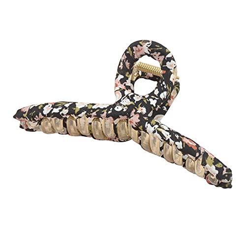 SOWUNO 5PCS Large Acrylic Hair Claw Clips - Non-Slip Strong Hold Hair Jaw Clamps with Floral Print for Women & Girls | Perfect for Updos, Ponytails & Everyday Hairstyles