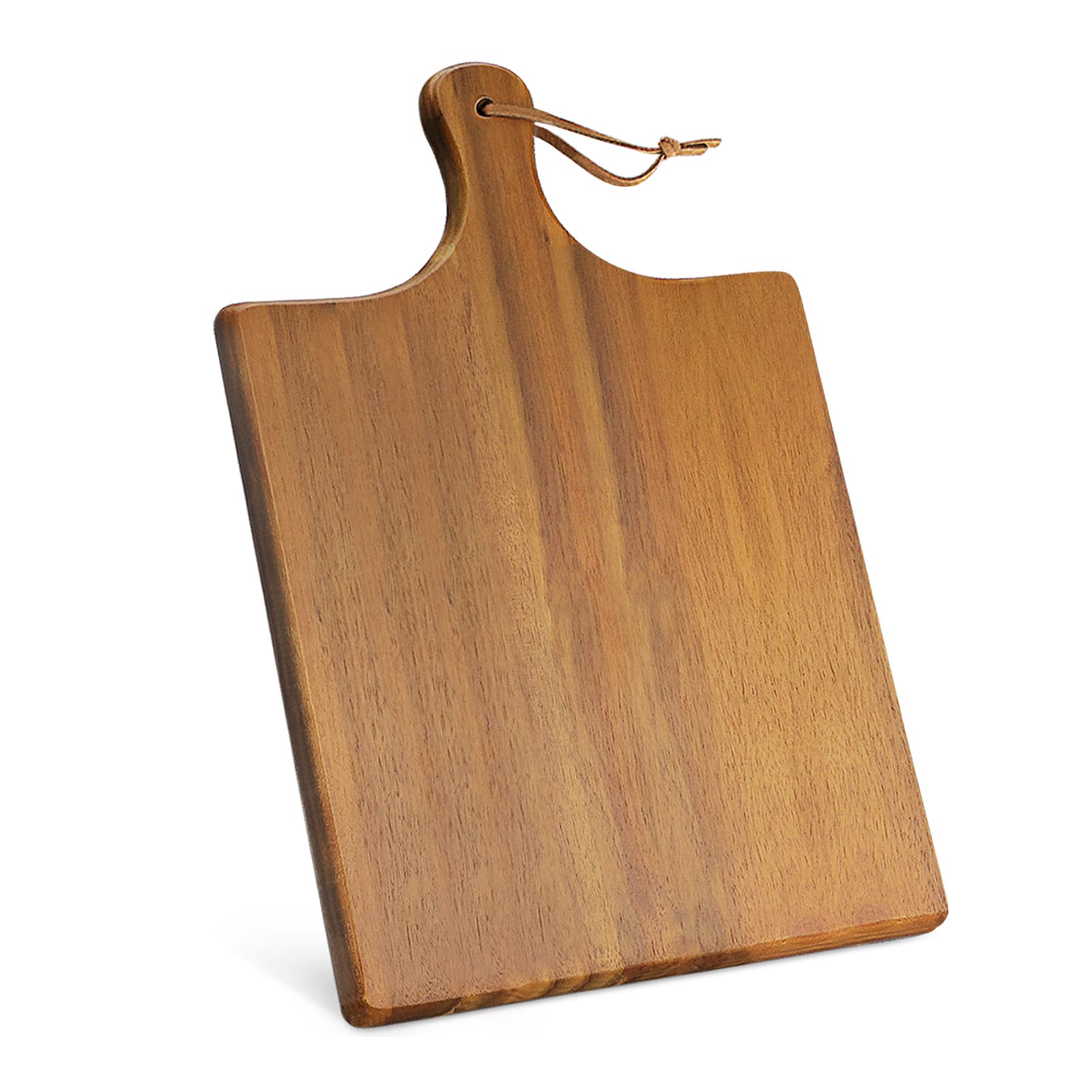 AIDEA Acacia Wood Cutting Board with Handle - Large 17x11 Inch Wooden Charcuterie Board for Bread, Cheese, Meat & Fruits - Kitchen Serving Tray for Entertaining, Parties & Daily Food Prep