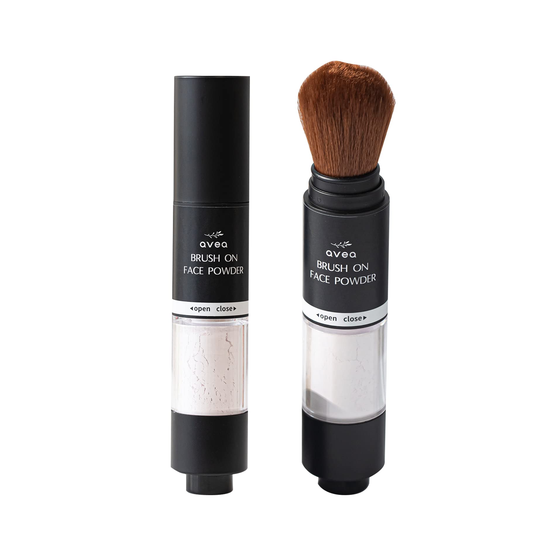 AVEA Brush On Face Powder - Oil Absorbing Mineral Makeup for Oily Skin | Korean Beauty & Skin Care | Daily Use Foundation & Makeup Fixer | 0.141 Oz | Perfect for Touch-Ups & Long-Lasting Coverage