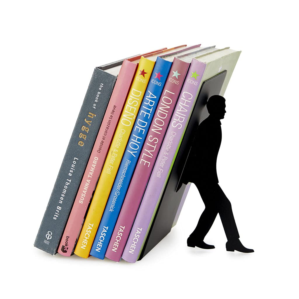 Sturdy Bookends for Heavy Books - Decorative Book Holder for Shelves, Office & Home Library Organization