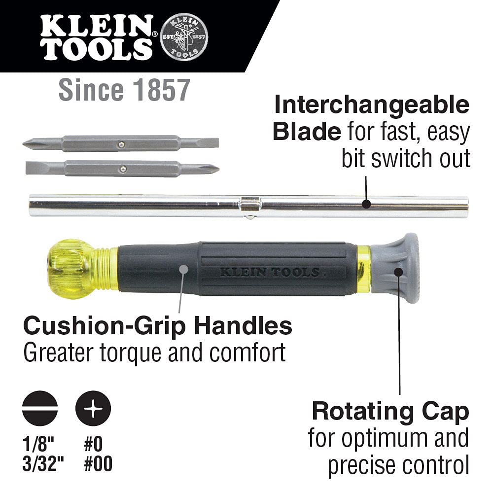 Klein Tools Insulated Screwdriver Set (32288) & Electronics Screwdriver Set (32581) - Professional Electrician Tools for Safe Electrical Work & Precision Electronics Repair