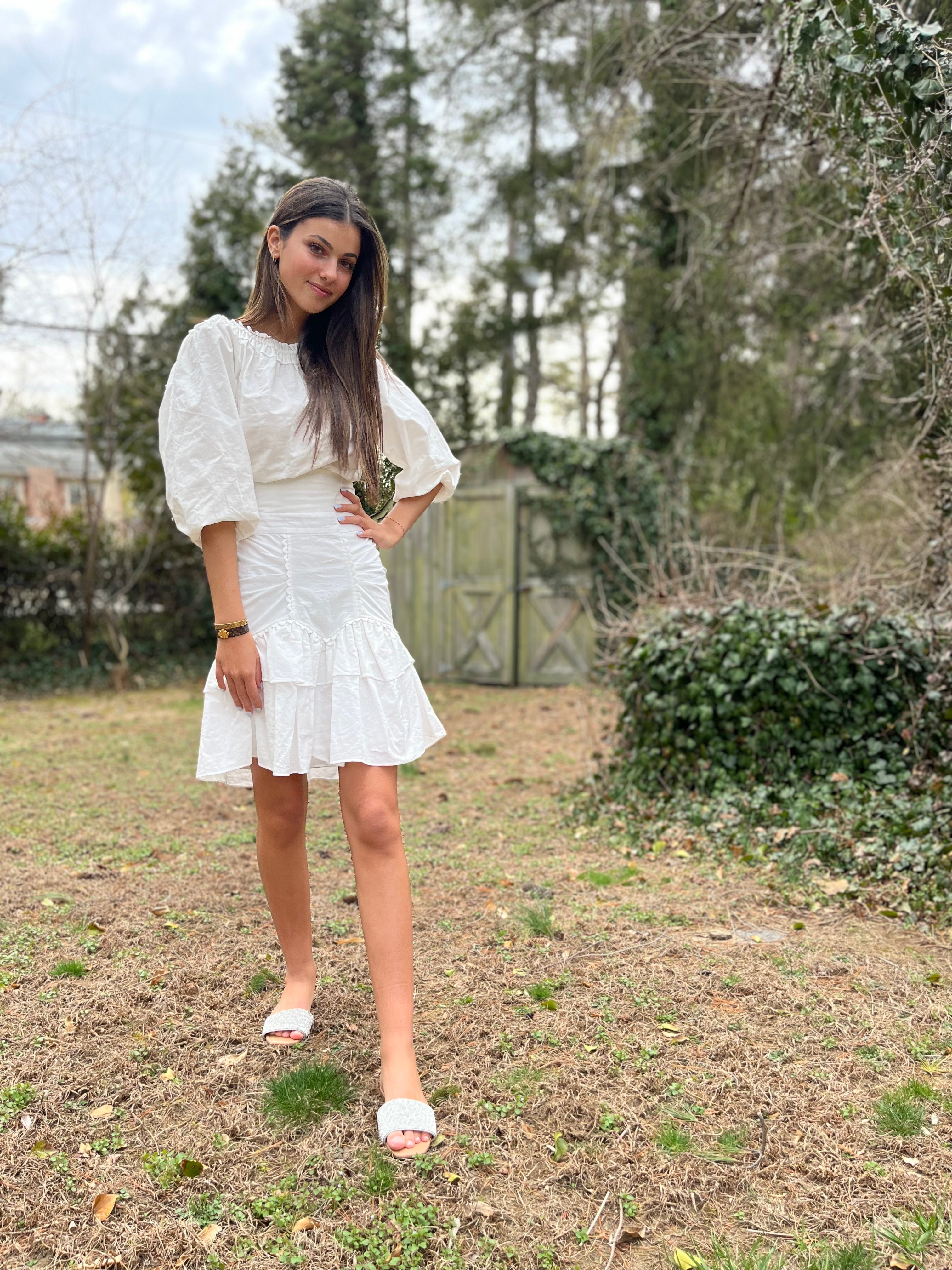 Women's White Cotton Linen Blend Skirt - Summer Casual A-Line Midi Skirt for Beach, Vacation & Everyday Wear