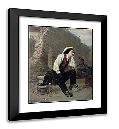 Black Modern Wood Frame with Double Matting