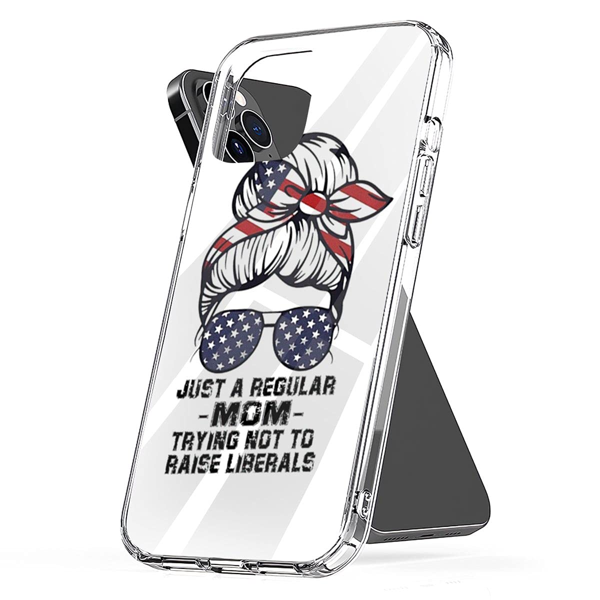 Funny Anti-Liberal Mom iPhone Case - Shockproof Protective Cover for iPhone 12/11/X/Xr/Xs/8/7/6/6s/Plus/Pro Max/Mini/SE 2020 - Anti-Scratch Durable Phone Case for Women - Perfect Gift for Conservative Parents & Political Humor Lovers