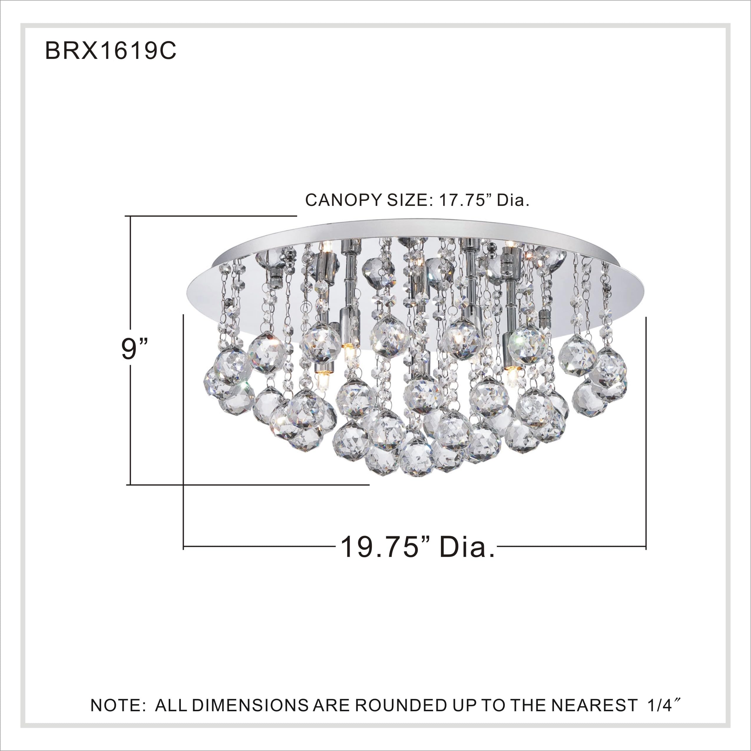 Quoizel Bordeaux 5-Light Polished Chrome Flush Mount Ceiling Light Fixture - Modern Lighting for Bedroom, Kitchen, Hallway & Living Room