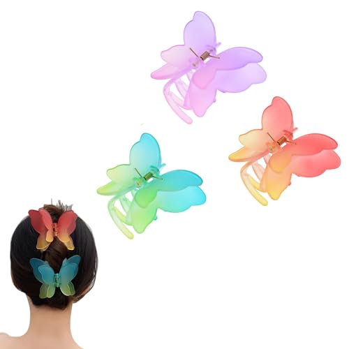 Dual Shade Hair Clips - Matte & Glossy Hair Clutches (3-Pack) for Styling