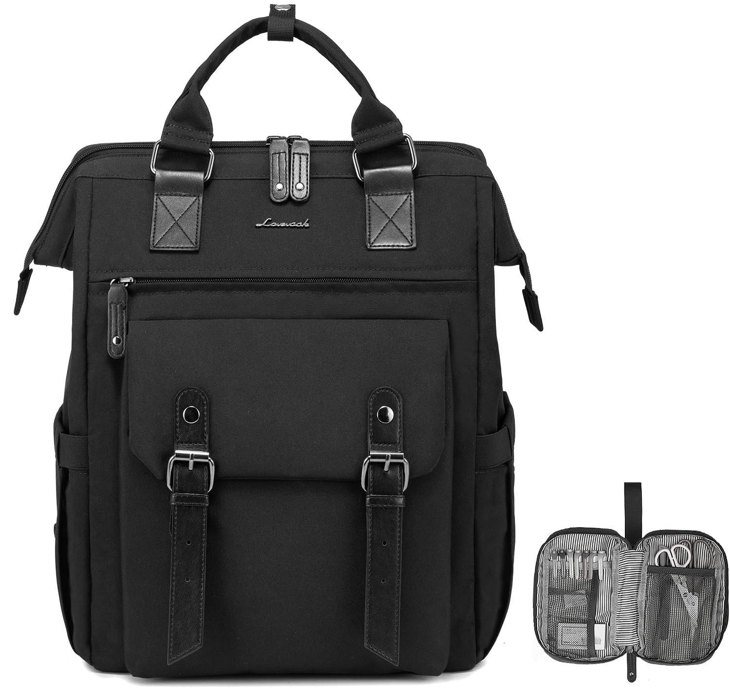 LOVEVOOK Women's Laptop Backpack - Water Resistant 15.6 Inch Work Travel Backpack with USB Charging Port for Teacher, Nurse, Business & College - Perfect for Commuting, Office & School Use