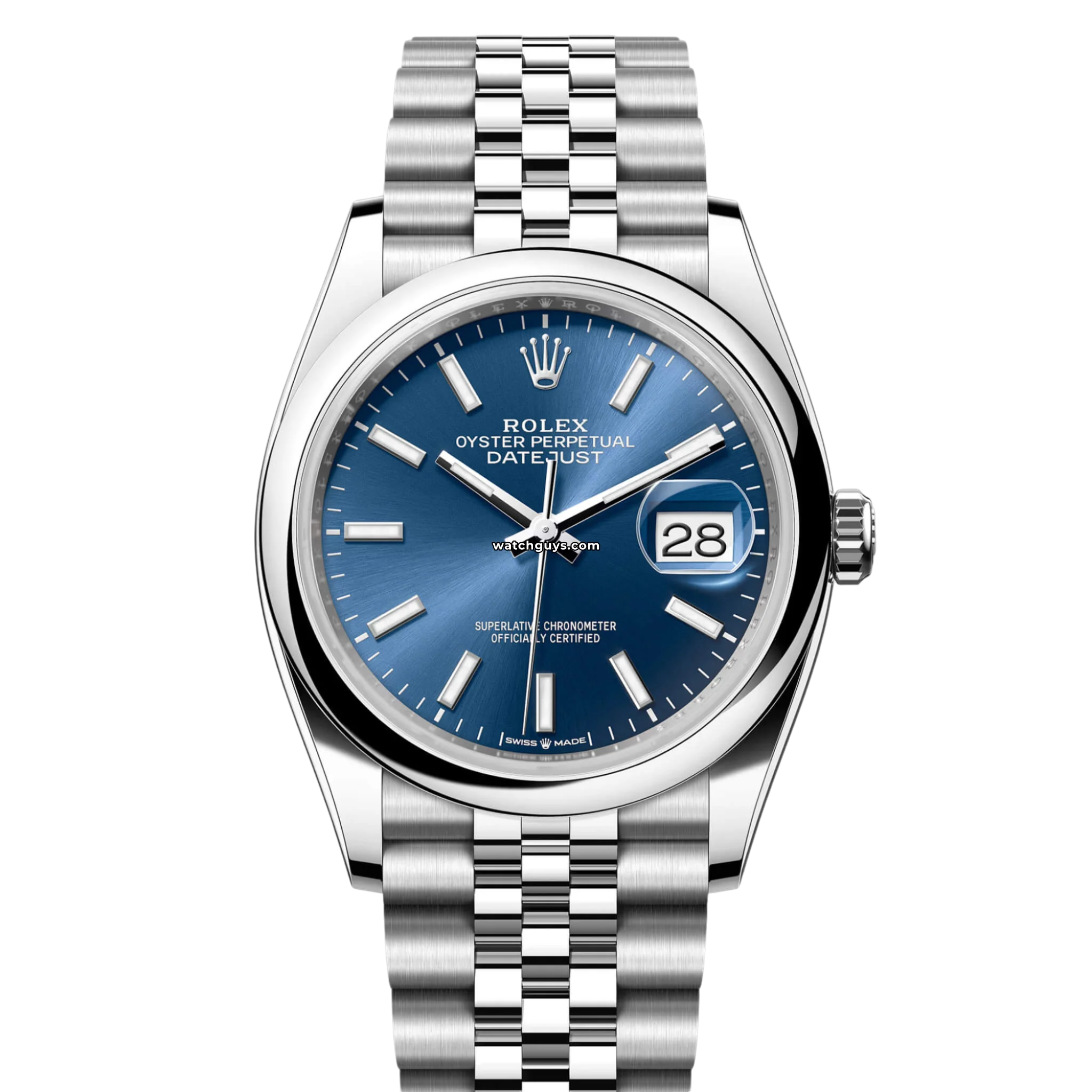 Rolex Datejust 126200 Men's Watch - 36mm Stainless Steel Case, Blue Dial with Index Markers - Perfect for Business, Formal Events & Luxury Gifts