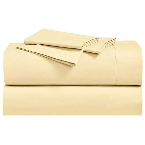 Premium 100% Cotton Percale Pillowcase Set (2-Pack) - King Size, Soft & Breathable Luxury Bedding - Gold Color for Elegant Bedroom Decor, Hotel-Style Comfort, and Ultimate Sleep Experience