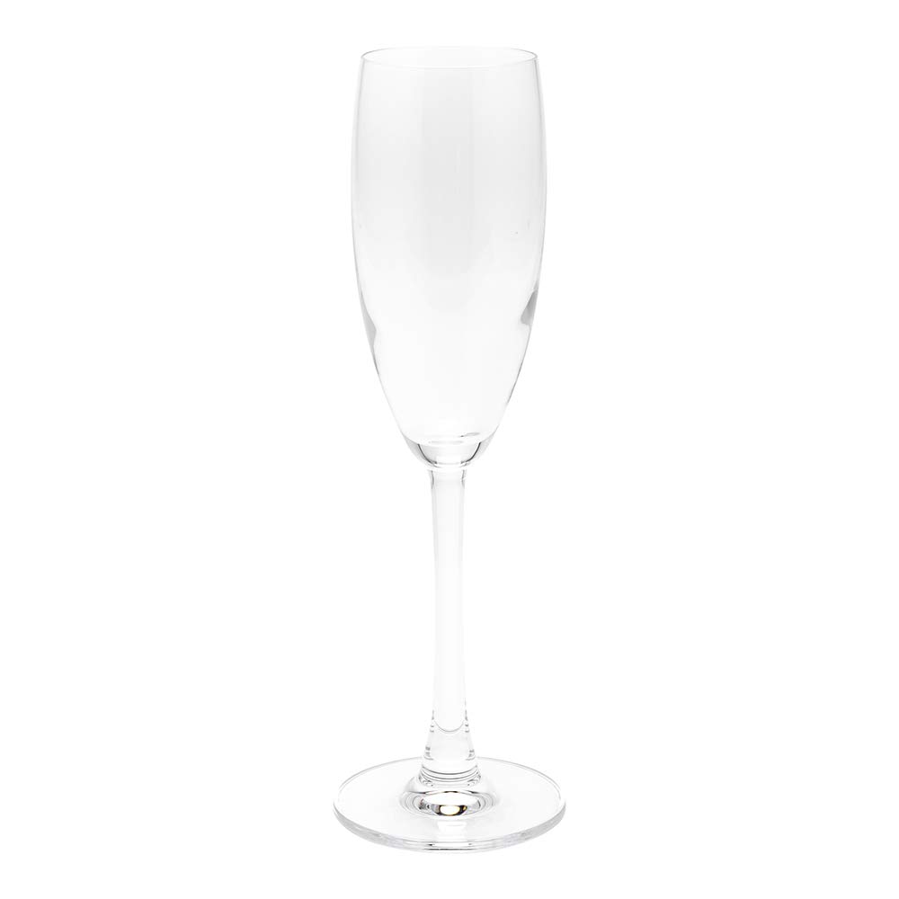Restaurantware Voglia Nude 6 Ounce Champagne Glasses Set of 12 - Premium Crystal Flute Glasses with Laser-Cut Rim, Dishwasher Safe Stemware for Weddings, Parties & Daily Use | Fine-Blown Crystal Champagne Flutes for Special Occasions & Elegant Dining