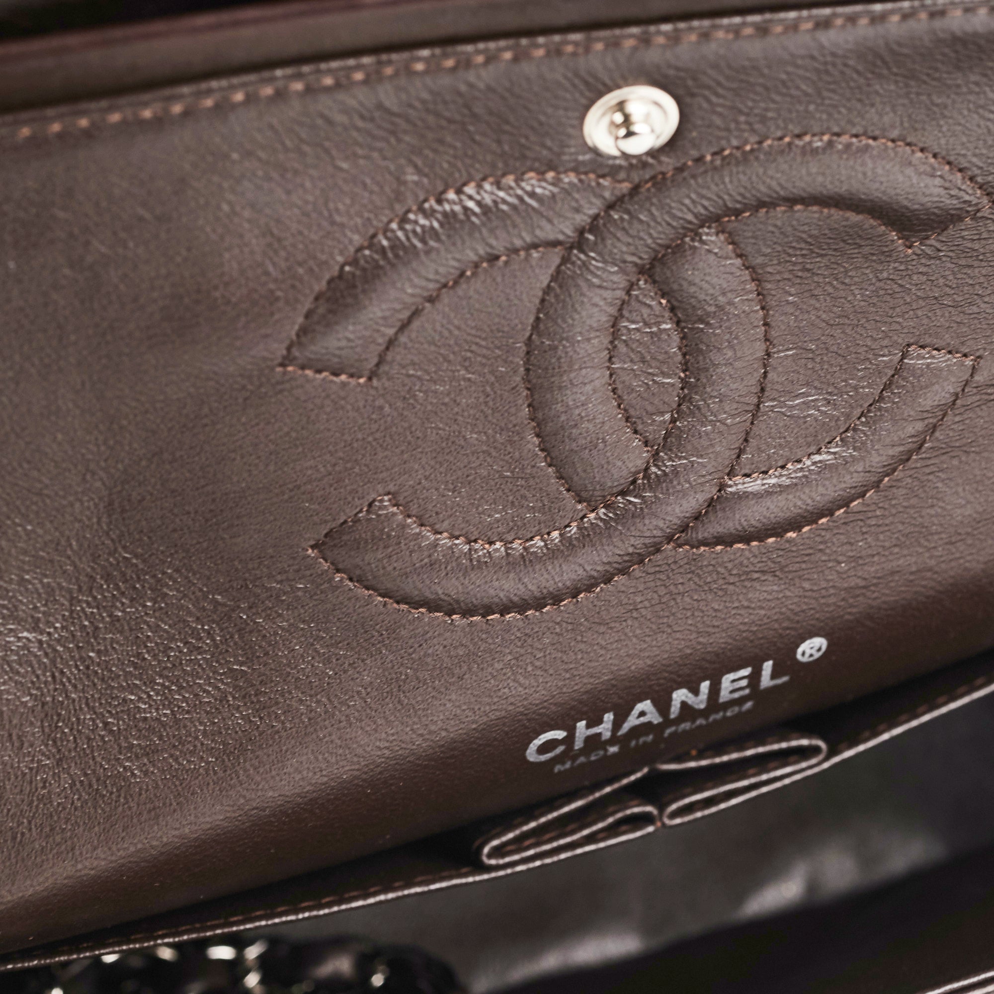 Chanel Medium/Large Classic Double Flap Bag in Dark Chocolate Brown - Luxury Designer Handbag for Women, Perfect for Work, Evening Events & Special Occasions