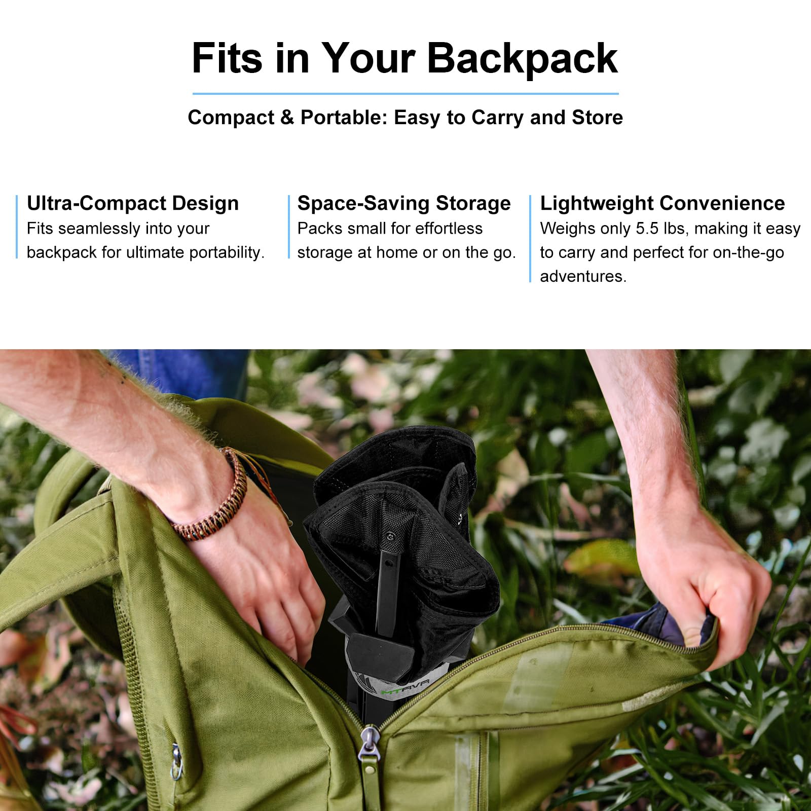 **Portable Folding Camping Chair - Lightweight One-Piece Die-Cast Aluminum Frame for Extra Durability, No Assembly Required, Compact & Fits in Backpack - Perfect for Beach, Hiking, Travel, Picnics, and Outdoor Adventures**