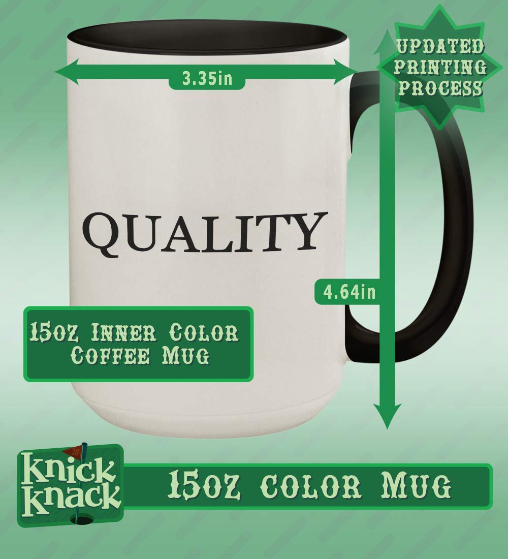 15oz Black Ceramic Coffee Mug with Colored Handle - Durable & Stylish for Home, Office, or Gifts - Perfect for Hot Beverages, Tea, and Daily Use