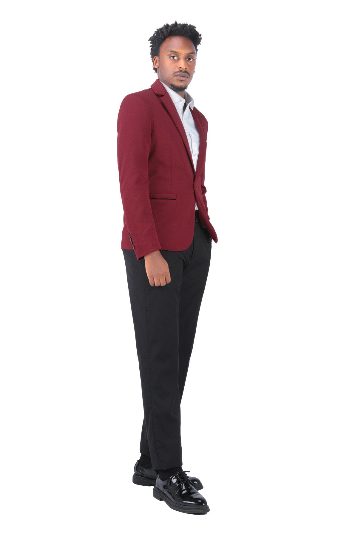 Slim Fit Men's Suit Jacket - Business Blazer Coat for Work & Daily Wear | Red | Office, Wedding & Formal Events Attire