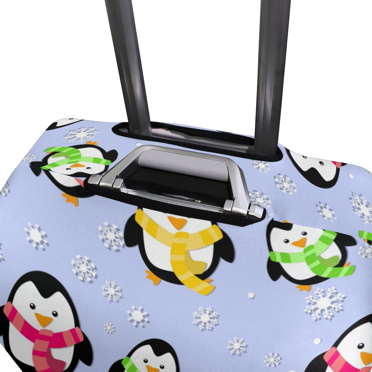 Adorable Penguin Suitcase Cover - Waterproof Luggage Protector for Travel | Kids, Men & Women | Perfect for Winter Vacations & Family Trips