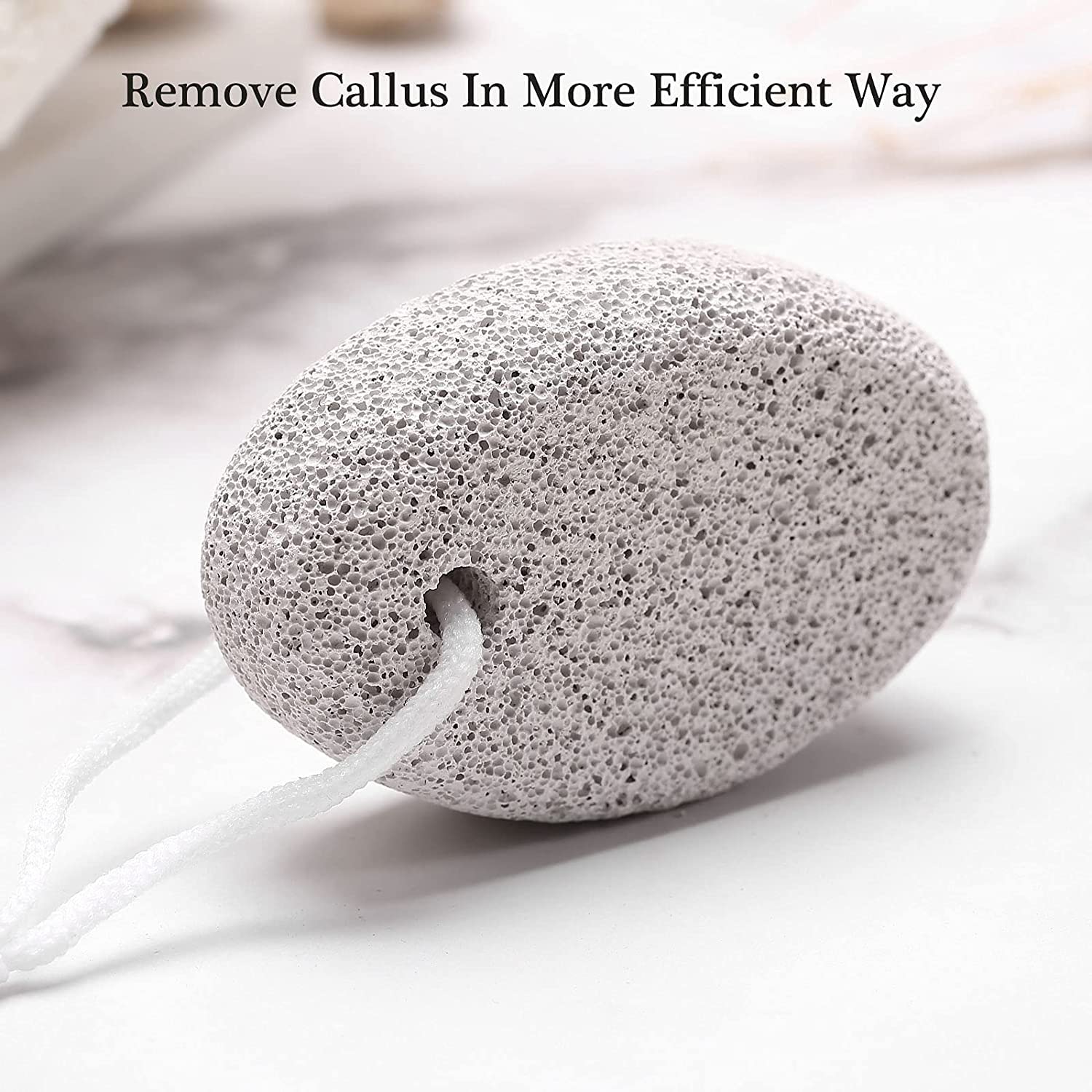 Natural Pumice Stone for Feet - Effective Callus Remover & Pedicure Tool for Men & Women | Exfoliates Dead Skin, Softens Heels - Perfect for Home Spa, Pedicures & Foot Care Routine