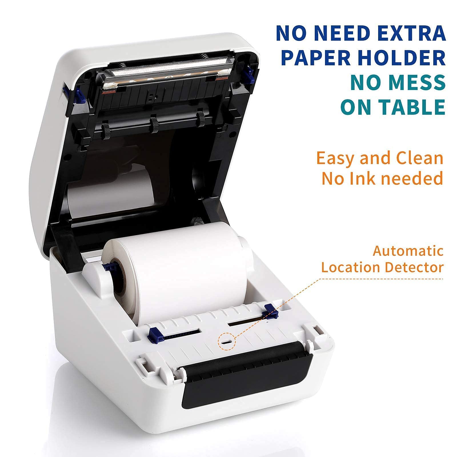 JADENS 4x6 Bluetooth Thermal Shipping Label Printer - High Speed USB & Wireless for PC, Mobile, eBay, Amazon, Shopify, Etsy, USPS Barcode - Perfect for E-commerce Sellers & Small Business Shipping