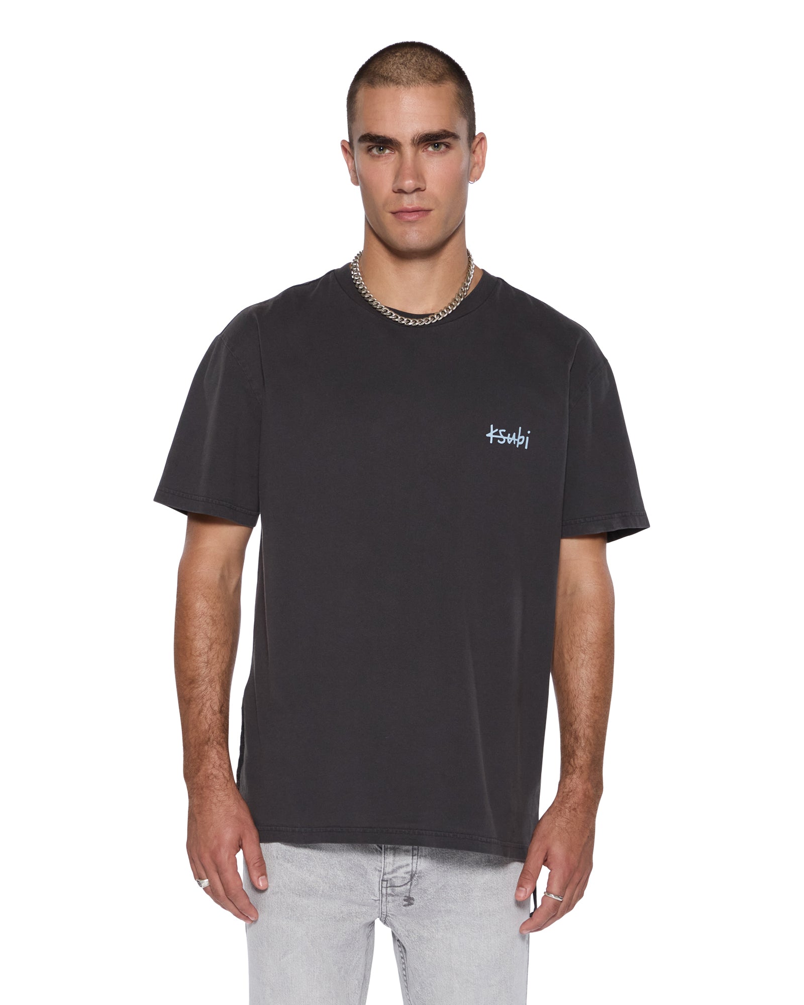 ALLCAPS BIGGIE SS TEE Faded Black Vintage T-Shirt - Casual Streetwear for Men | Perfect for Concerts, Hip Hop Events & Urban Fashion