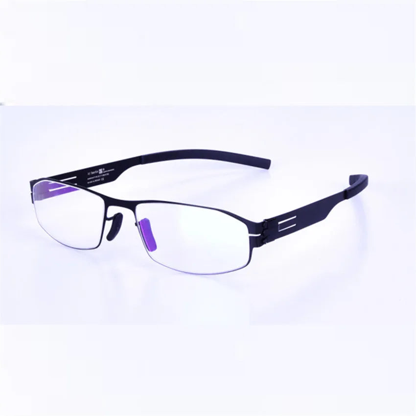 Aimee Unisex Full Rim Oval Stainless Steel Eyeglasses Frame 13454 - Lightweight & Durable for Reading, Driving & Everyday Wear