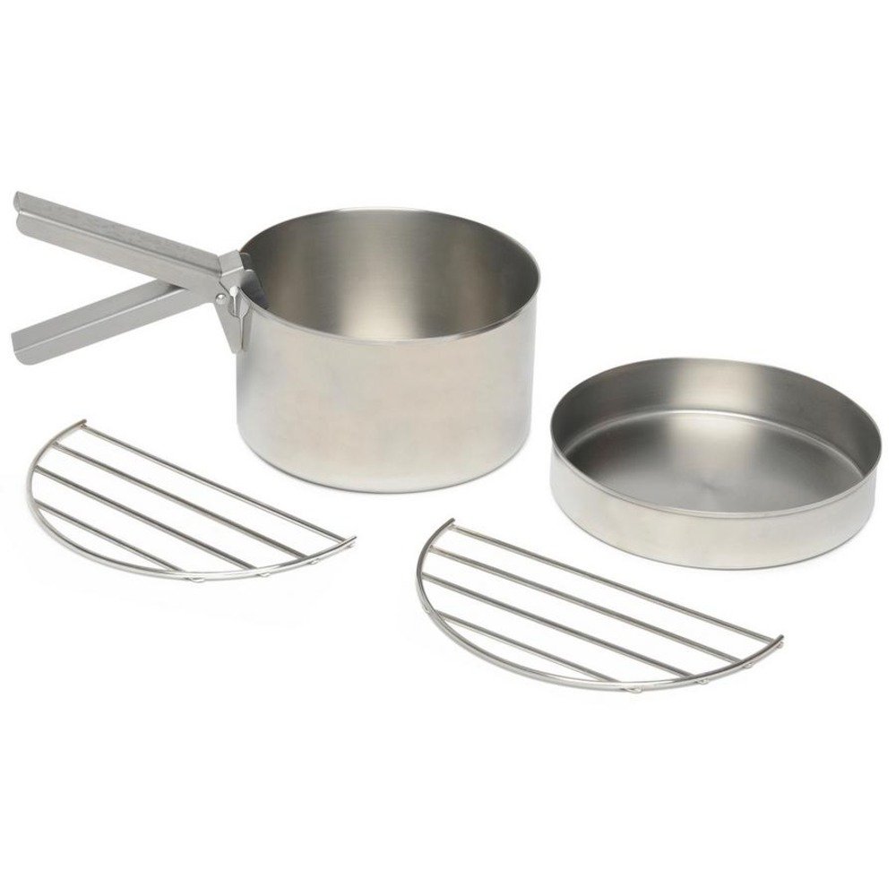 Kelly Kettle Large Cook Set 29 oz (850ml) Stainless Steel Camping Pot with Lid - Perfect for Backpacking, Hiking & Outdoor Cooking - Compatible with Pot Support & Hobo Stove (Not Included)