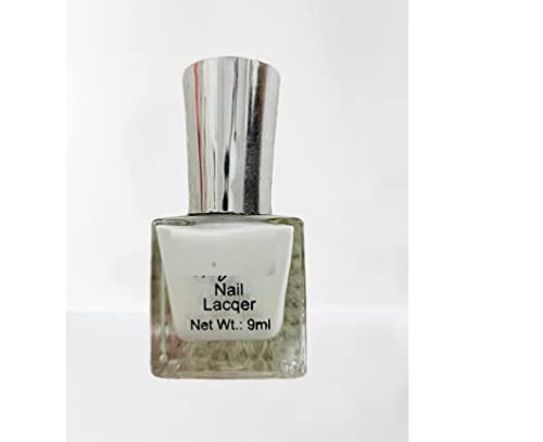 KHIANSH TRADERS White Nail Polish - Long Lasting, No Chip & Quick Dry Formula - Non-Toxic Nail Enamel for Women & Girls - Perfect for Daily Wear, Parties, Weddings & Special Occasions