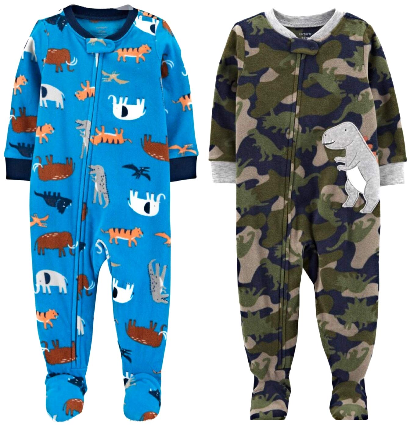 Carter's Boys' 2-Pack Soft Fleece Pajamas - Warm & Cozy Sleepwear for Toddlers & Kids - Perfect for Winter Nights & Sleepovers