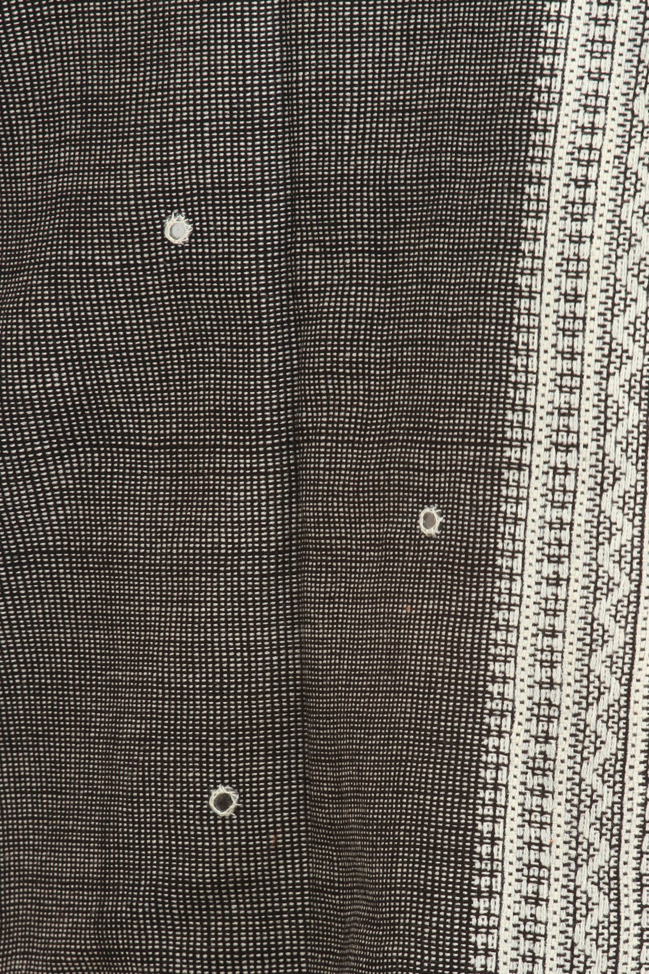 Authentic Kutch Men's Shawl - Handwoven Pure Wool with Embroidered Mirrors & Decorative Border | Perfect for Winter Wear, Festivals & Cultural Events
