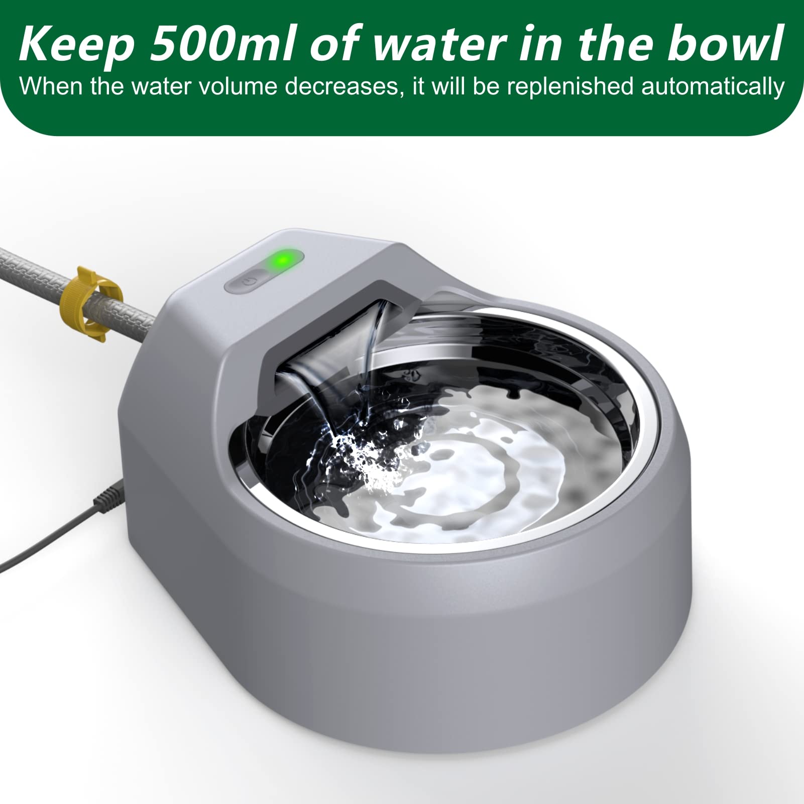 Automatic Dog Water Bowl Dispenser - Self-Filling Pet Fountain with Garden Hose & Faucet Connection for Indoor/Outdoor Use - Perfect for Backyards, Patios & Dog Kennels