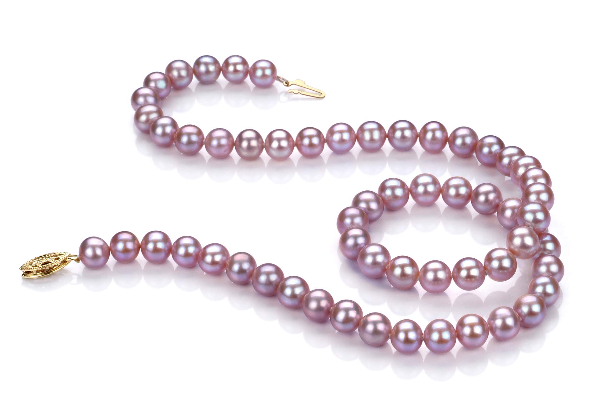 6-6.5mm AA Quality Lavender Freshwater Pearl Necklace - Gold Filled Cultured Pearls Jewelry for Women | Perfect for Weddings, Anniversaries & Special Occasions