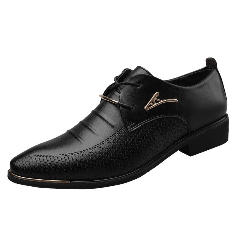 Lovevop Men's Business Formal Lace-Up Dress Shoes for Office, Wedding & Casual Wear - Comfortable Leather Oxford Shoes for Professional & Everyday Use