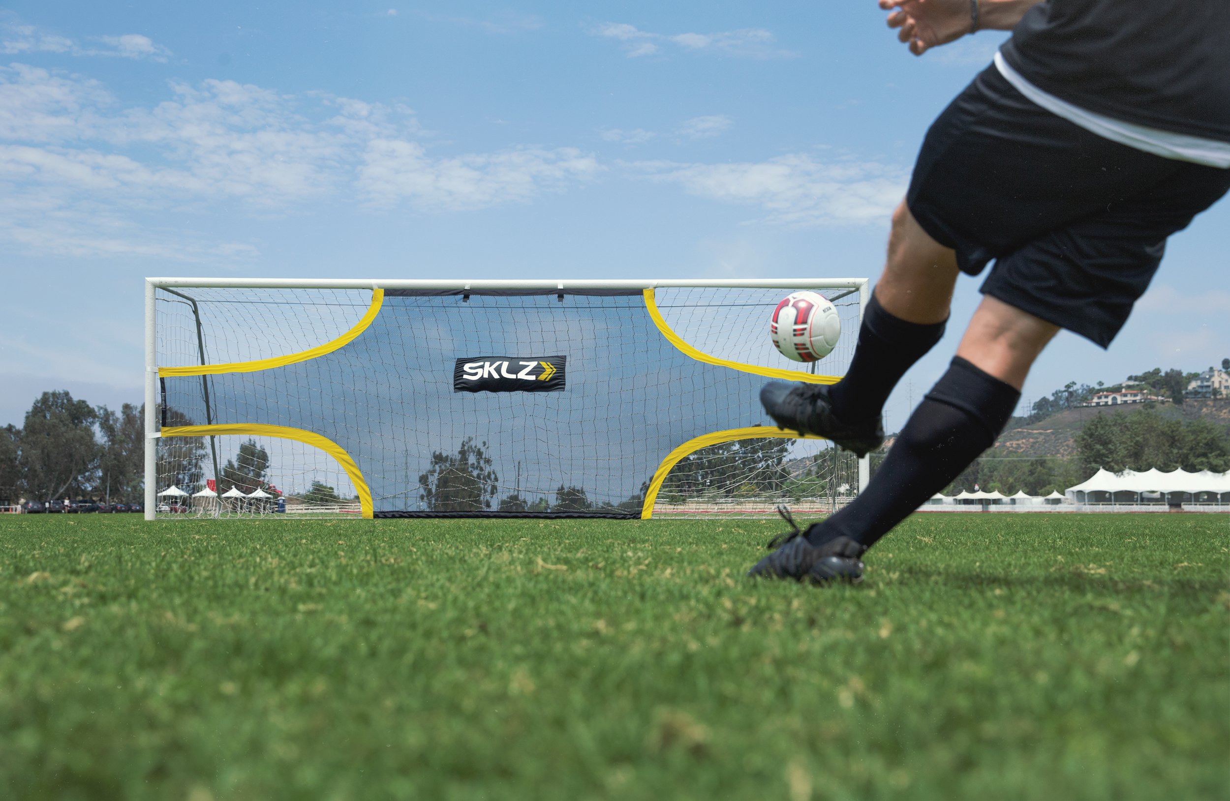 SKLZ Progt Shot 001 Soccer Training Goal Shot - Yellow/Black - Perfect for Adult Soccer Practice & Backyard Drills