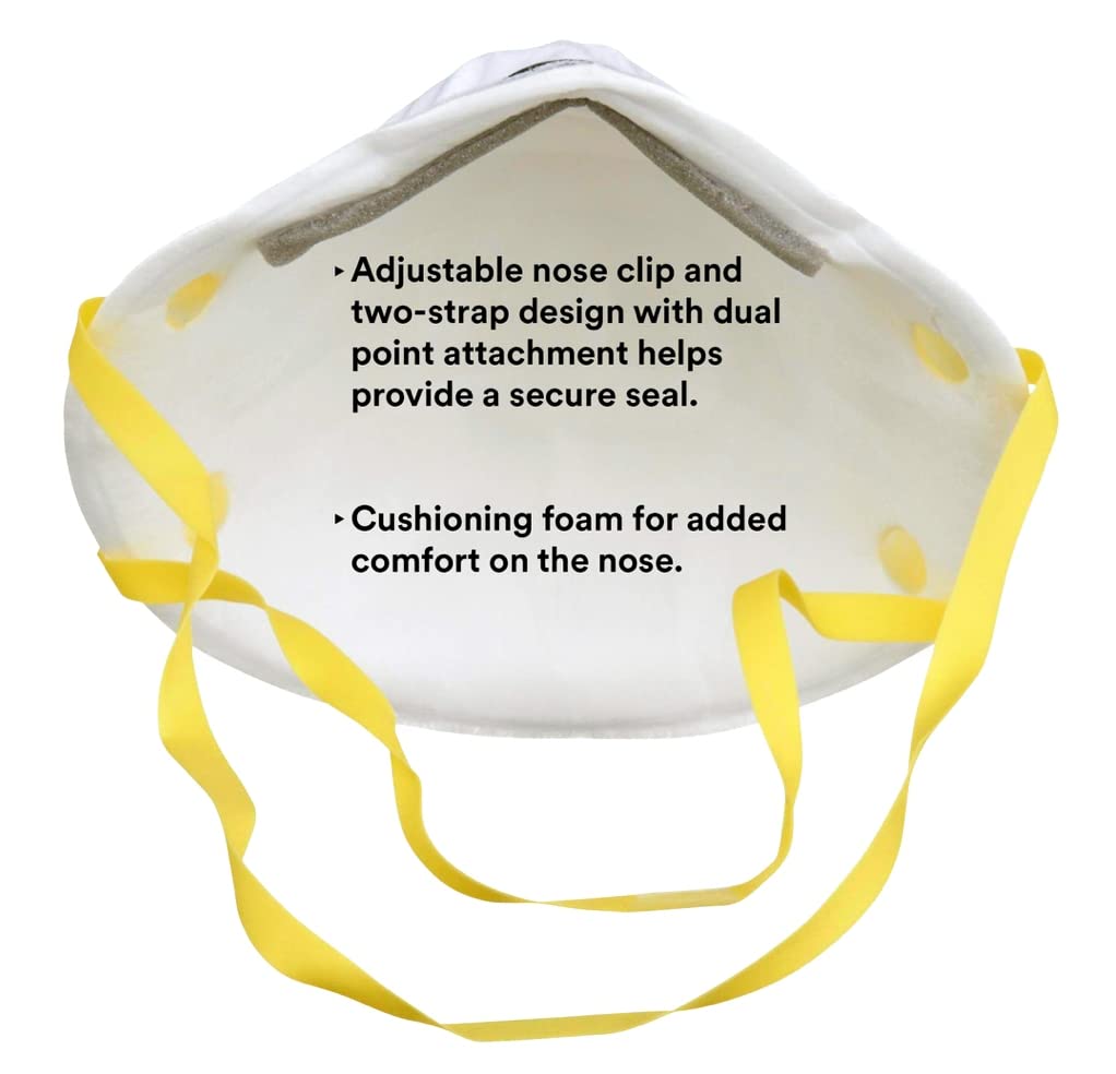 3M N95 Disposable Respirators - Advanced Filter (8 Boxes, 20 Masks/Box) for Construction & Healthcare