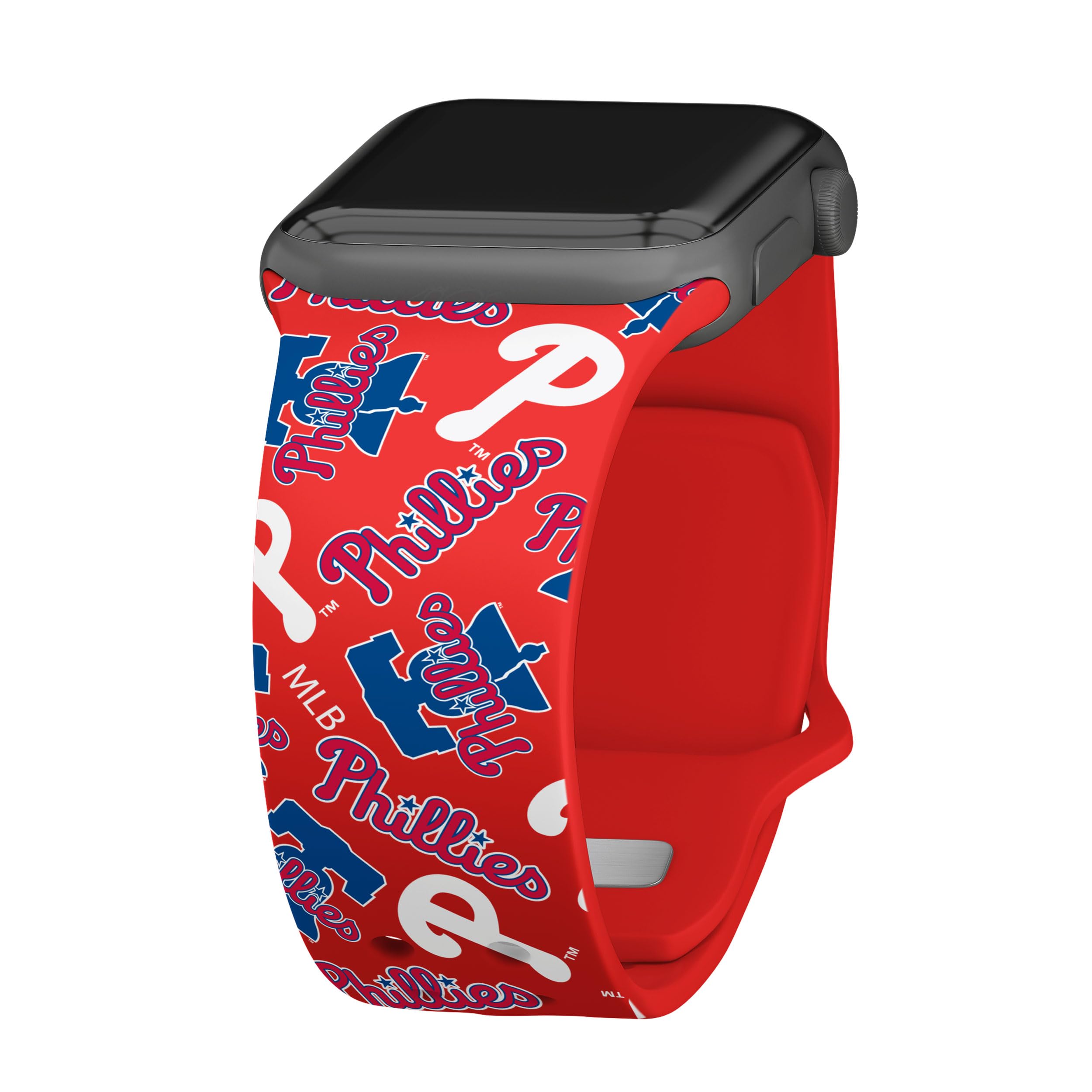 Philadelphia Phillies HD Watch Band Compatible with Apple Watch Series 1-9 - Durable Sports Wristband for Game Day, Workout & Casual Wear