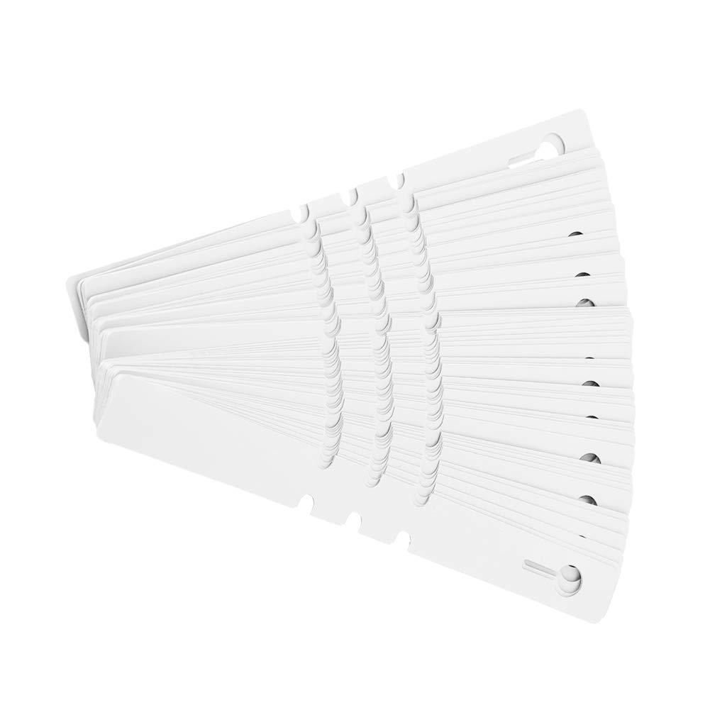 100pcs Waterproof Plastic Plant Tags - 21x2cm Green Nursery Garden Labels for Seed Trays, Pots & Young Plants | Wrap Around Hanging Tree Tags | Perfect for Indoor/Outdoor Gardening, Plant Identification & Organization (White)
