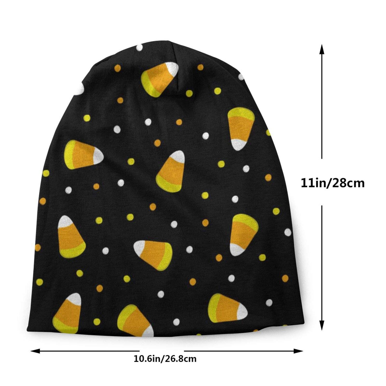 Halloween Candy Corn Unisex Adult Slouchy Beanie Skull Cap - Warm Chemo Hat for Costume Parties & Winter Outfits