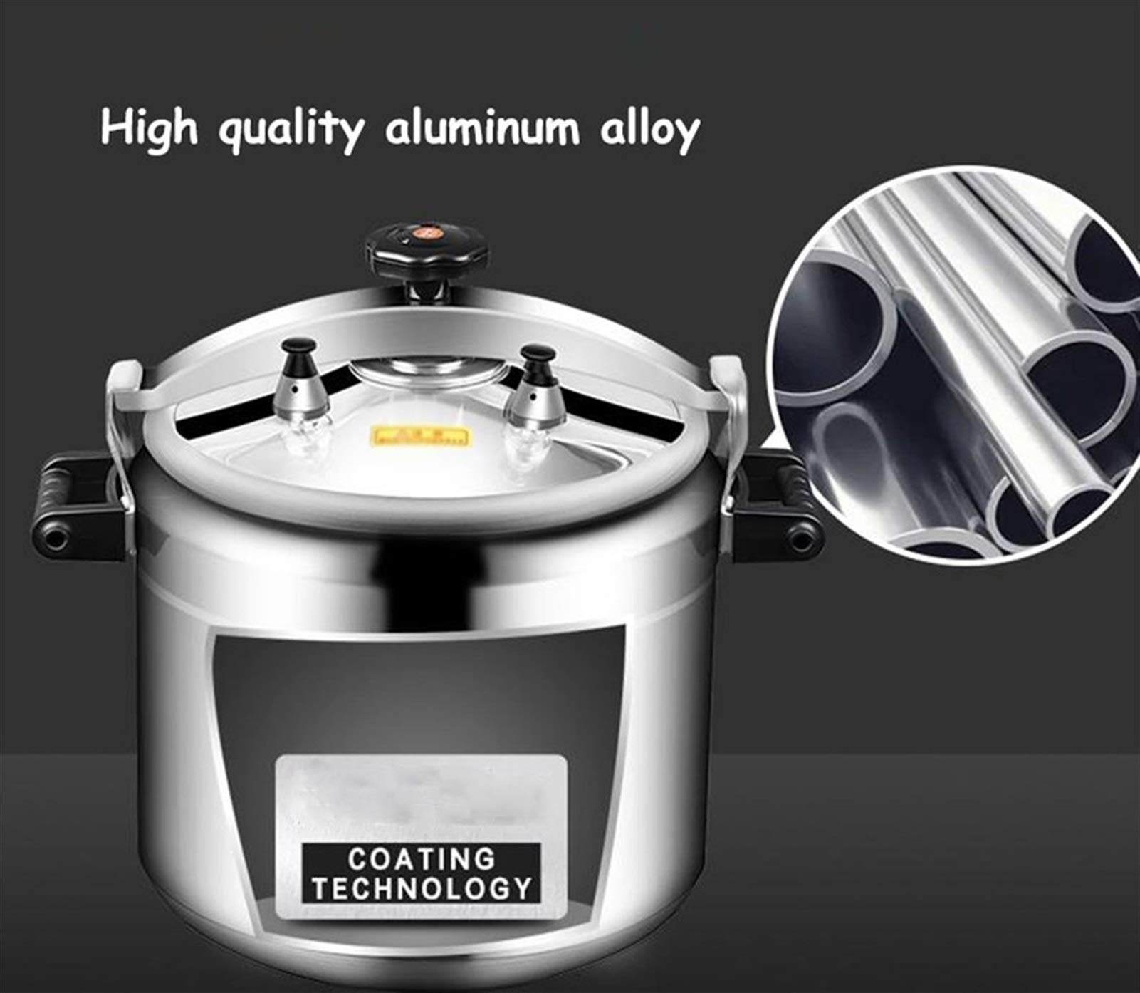 Commercial Aluminum Alloy Pressure Cooker - Explosion-Proof, Large Capacity (15-100L) for Gas Stoves - Extra Large Heavy Duty Cookware for Restaurants, Hotels, Schools & Canteens - Ideal for Cooking, Soup Making & Canning