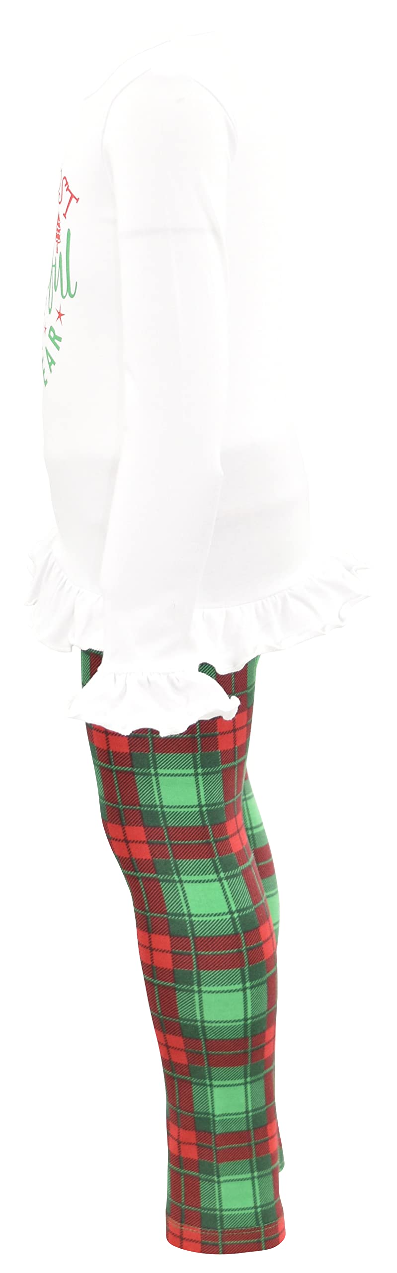 Girls 2-Piece Leggings Outfit with Ruffle Waist - Toddler Clothes Set for Playtime