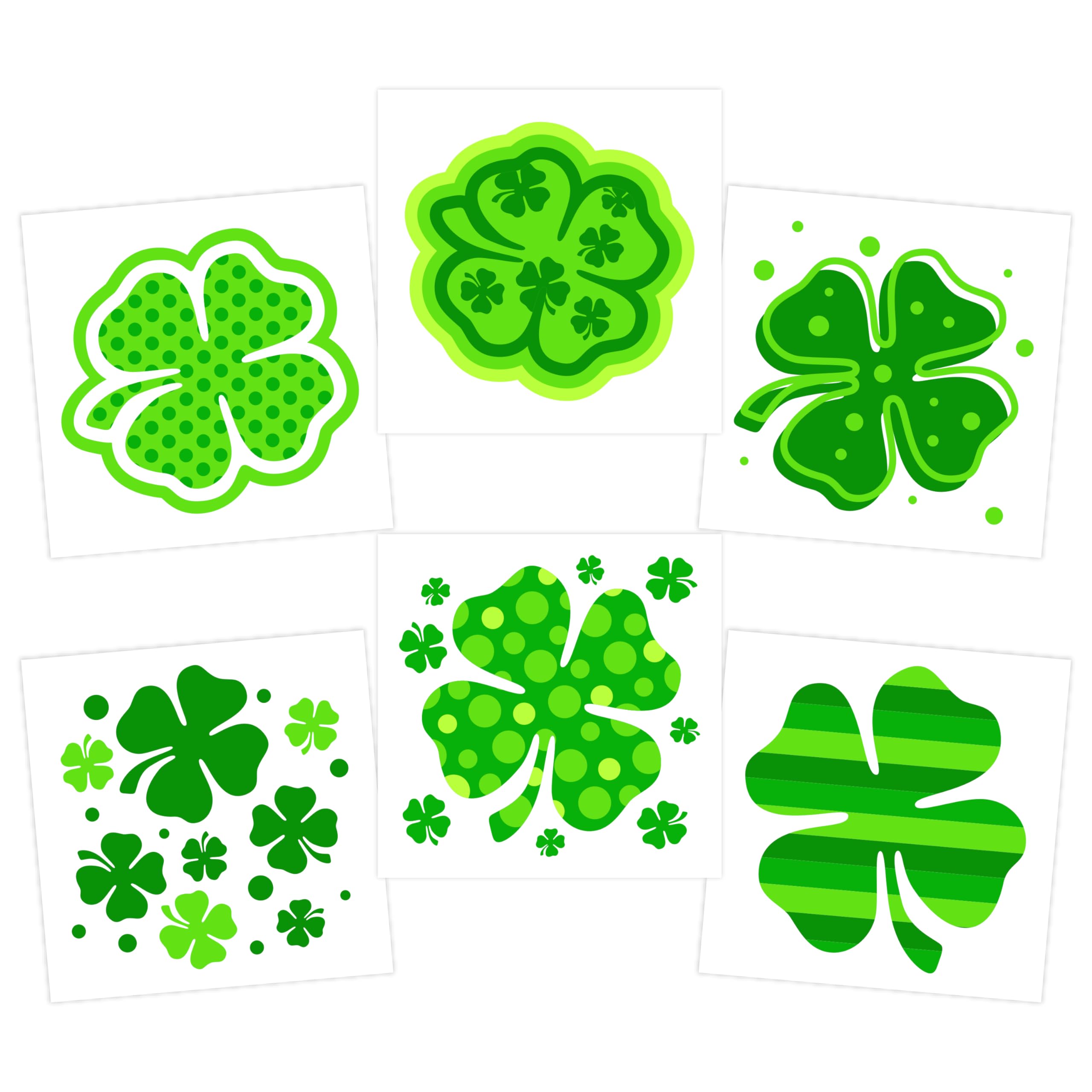 4E's Novelty Shamrock Temporary Tattoos - 72 Individually Wrapped St. Patrick's Day Tattoos for Kids & Adults | Irish Party Favors, Face & Body Art | Perfect for St. Paddy's Day Celebrations, Irish-Themed Parties & Festive Gift Giving