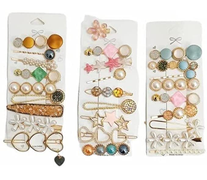 Unicorn Hair Clips for Girls - 10+1 Pack Metal & Plastic Hair Barrettes with Pearl Accents - Cute Hair Accessories for Kids, Toddlers & Babies - Perfect for School, Parties & Everyday Styling