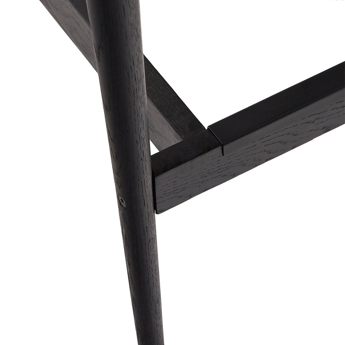 Kave Home Analy Stool - Modern Bar Stool with Metal Frame & Wooden Seat - Perfect for Kitchen Island, Breakfast Bar & Home Decor