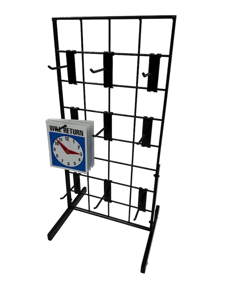 Black Gridwall Countertop Display with Mini T Legs - Heavy Duty 12